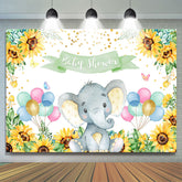 Sonnenblume Baby Elefant Ballon babydusche Hintergrund